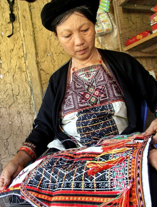 Brocado de minoría étnica Tay en Vietnam ảnh 2