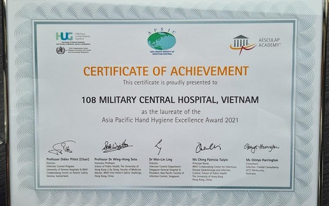 Hospital vietnamita recibe Premio regional a la Excelencia en Higiene de Manos ảnh 1 Hospital vietnamita recibe Premio regional a la Excelencia en Higiene de Manos ảnh 1