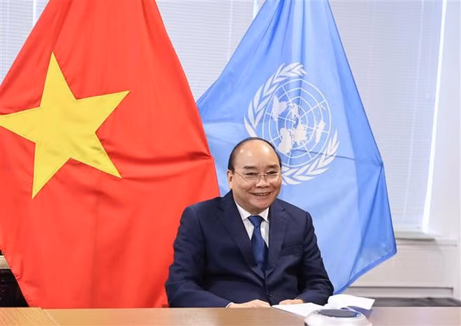 Presidente de Vietnam realiza amplio programa de encuentros en Nueva York ảnh 5
