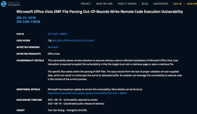 Ingeniero informático de Vietnam detecta vulnerabilidades graves en Microsoft y Adobe ảnh 3 Ingeniero informático de Vietnam detecta vulnerabilidades graves en Microsoft y Adobe ảnh 3
