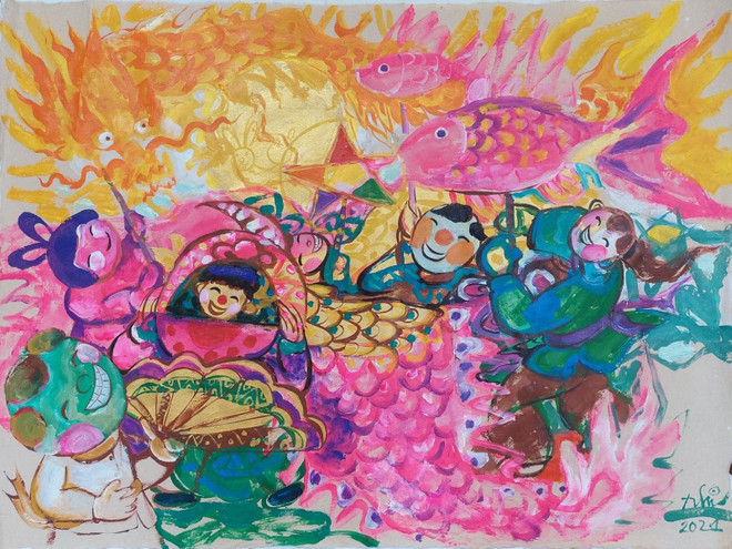 Realizan exposición de dibujos en línea sobre Festival del Medio Otoño ảnh 2 Realizan exposición de dibujos en línea sobre Festival del Medio Otoño ảnh 2