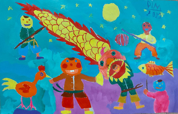 Realizan exposición de dibujos en línea sobre Festival del Medio Otoño ảnh 1 Realizan exposición de dibujos en línea sobre Festival del Medio Otoño ảnh 1