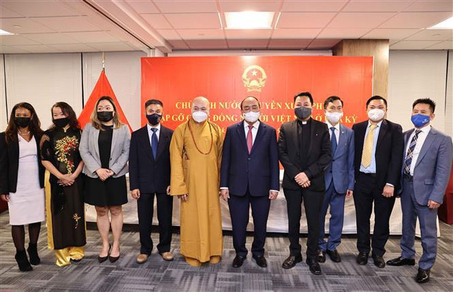 Presidente vietnamita se reúne con coterráneos residentes en Estados Unidos ảnh 1