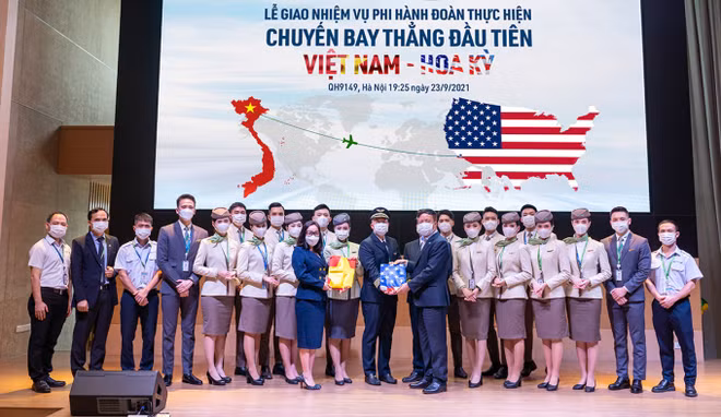 Bamboo Airways completa con éxito primer vuelo directo Vietnam-EE.UU. ảnh 2