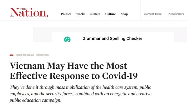 Destaca revista estadounidense a Vietnam como país que mejor enfrenta COVID-19 ảnh 1 Destaca revista estadounidense a Vietnam como país que mejor enfrenta COVID-19 ảnh 1