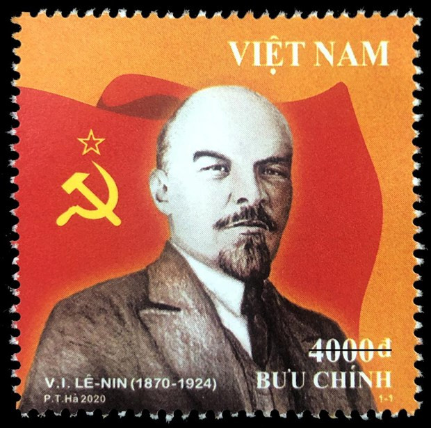Presentan en Vietnam colección de estampillas dedicadas a Lenin ảnh 1 Presentan en Vietnam colección de estampillas dedicadas a Lenin ảnh 1