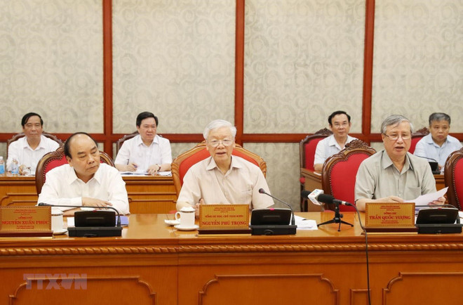 Preside máximo dirigente político de Vietnam reunión del Buró Político ảnh 1 Preside máximo dirigente político de Vietnam reunión del Buró Político ảnh 1