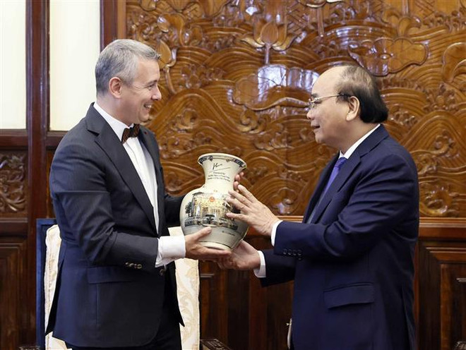 Presidente de Vietnam recibe cartas credenciales de nuevos embajadores ảnh 3 Presidente de Vietnam recibe cartas credenciales de nuevos embajadores ảnh 3