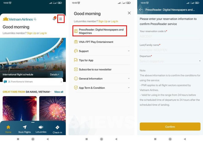 Vietnam Airlines ofrece aplicación de noticias gratuita ảnh 1 Vietnam Airlines ofrece aplicación de noticias gratuita ảnh 1