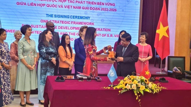 Vietnam y ONU firmaron marco estratégico de cooperación para el desarrollo sostenible ảnh 1 Vietnam y ONU firmaron marco estratégico de cooperación para el desarrollo sostenible ảnh 1