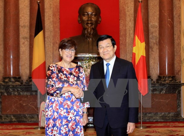 Presidente vietnamita recibe a nuevos embajadores ảnh 1 Presidente vietnamita recibe a nuevos embajadores ảnh 1