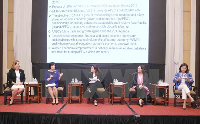 Efectúan en Vietnam diálogo de políticas de alto nivel del APEC sobre mujer y economía ảnh 1 Efectúan en Vietnam diálogo de políticas de alto nivel del APEC sobre mujer y economía ảnh 1