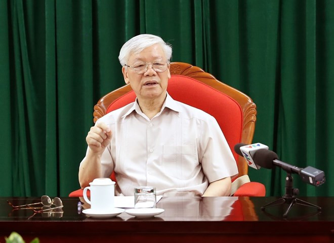 Secretario general del Partido y presidente vietnamita se reúne con dirigentes claves ảnh 1 Secretario general del Partido y presidente vietnamita se reúne con dirigentes claves ảnh 1