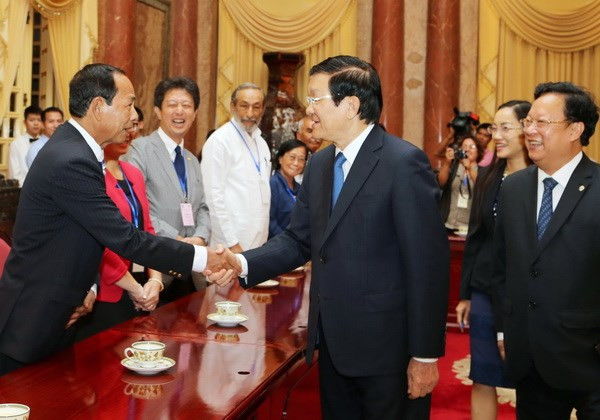 Presidente recibe delegados a la conferencia de solidaridad con Cuba ảnh 1 Presidente recibe delegados a la conferencia de solidaridad con Cuba ảnh 1