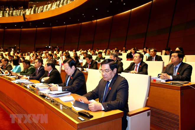 [Foto] Imágenes de la inauguración de octavo período de sesiones de Asamblea Nacional de Vietnam ảnh 3
