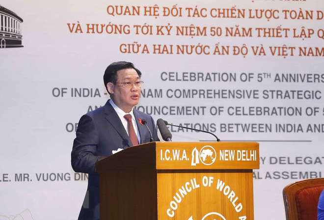 Celebran quinto aniversario de Asociación Estratégica Integral Vietnam - India ảnh 1