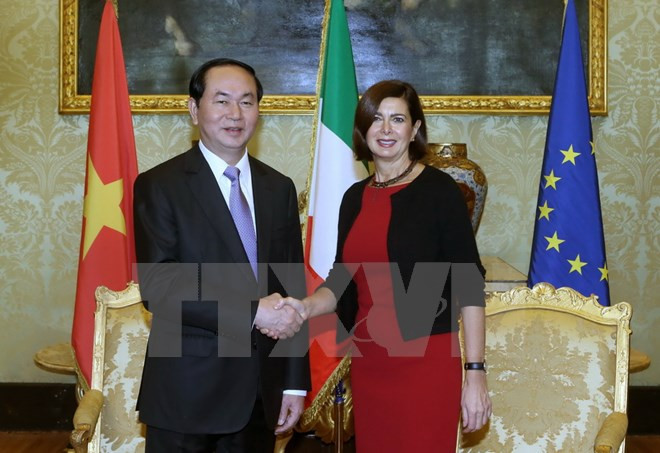 Presidente de Vietnam sugiere aprobación por Italia del TLC con UE ảnh 1 Presidente de Vietnam sugiere aprobación por Italia del TLC con UE ảnh 1