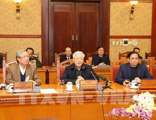 Exhorta máximo dirigente partidista de Vietnam a continuar tareas socioeconómicas después del Tet ảnh 1 Exhorta máximo dirigente partidista de Vietnam a continuar tareas socioeconómicas después del Tet ảnh 1