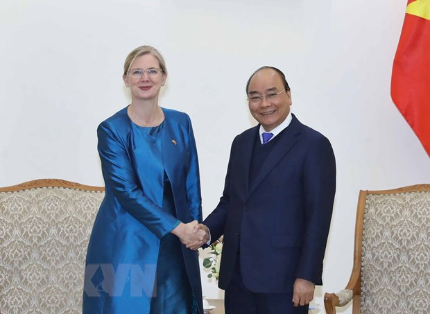 Premier vietnamita recibe a nueva embajadora de Suecia ảnh 1 Premier vietnamita recibe a nueva embajadora de Suecia ảnh 1
