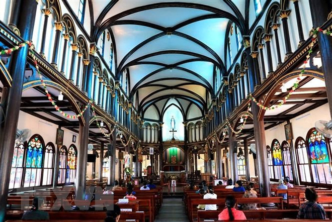 Deslumbrante Catedral de Kon Tum, a más de un siglo de erigida en la Altiplanicie Occidental de Vietnam ảnh 3 Deslumbrante Catedral de Kon Tum, a más de un siglo de erigida en la Altiplanicie Occidental de Vietnam ảnh 3