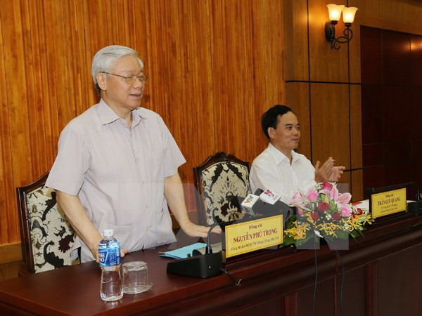 Líder partidista vietnamita recibe delegación del Partido de Trabajadores de Corea ảnh 1