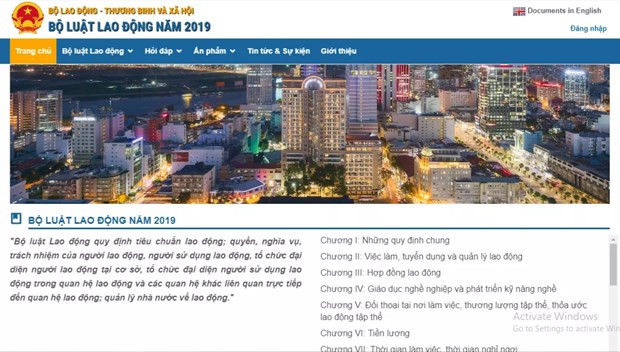 Lanzan página web sobre Código del Trabajo 2019 ảnh 1 Lanzan página web sobre Código del Trabajo 2019 ảnh 1