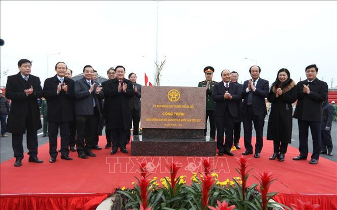 Inauguran intercambiador en la intersección de la circunvalación 3 y autopista Hanoi-Hai Phong ảnh 1 Inauguran intercambiador en la intersección de la circunvalación 3 y autopista Hanoi-Hai Phong ảnh 1