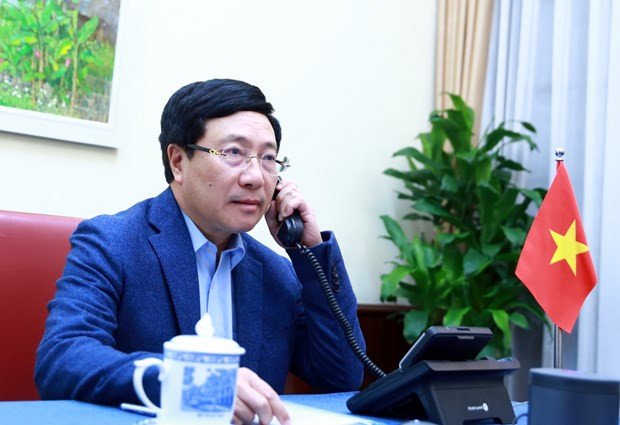 Vicepremier y canciller de Vietnam conversa con secretario de Estado Mike Pompeo sobre temas de interés común ảnh 1 Vicepremier y canciller de Vietnam conversa con secretario de Estado Mike Pompeo sobre temas de interés común ảnh 1