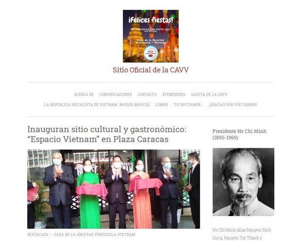 Lanzan sitio web oficial de la Casa de Amistad Venezuela-Vietnam ảnh 1 Lanzan sitio web oficial de la Casa de Amistad Venezuela-Vietnam ảnh 1