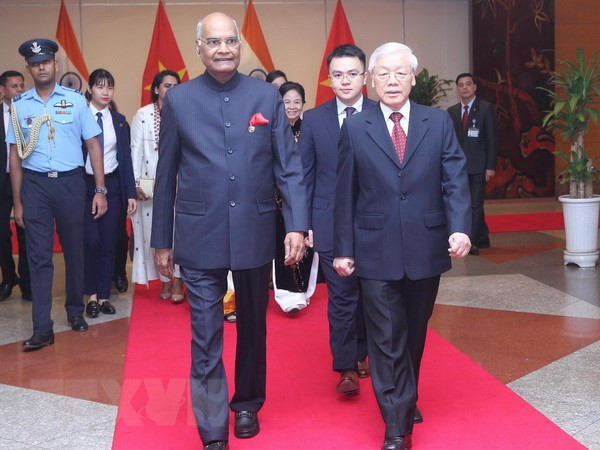 Presidente de la India concluye visita estatal a Vietnam ảnh 1 Presidente de la India concluye visita estatal a Vietnam ảnh 1