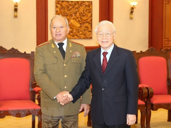 Máximo dirigente de Vietnam compromete apoyo a lazos de defensa con Cuba ảnh 1 Máximo dirigente de Vietnam compromete apoyo a lazos de defensa con Cuba ảnh 1