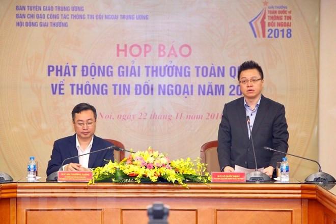 Lanzan convocatoria del Premio Nacional de Información para el Exterior 2018 de Vietnam ảnh 1 Lanzan convocatoria del Premio Nacional de Información para el Exterior 2018 de Vietnam ảnh 1