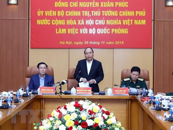 Premier de Vietnam insta a fortalecer salvaguardia de la Patria ảnh 1 Premier de Vietnam insta a fortalecer salvaguardia de la Patria ảnh 1