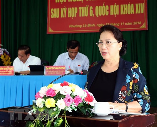 Presidenta del Parlamento de Vietnam se reúne con votantes de ciudad de Can Tho ảnh 1 Presidenta del Parlamento de Vietnam se reúne con votantes de ciudad de Can Tho ảnh 1