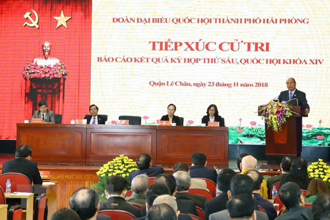 Premier de Vietnam dialoga con votantes de Hai Phong ảnh 1 Premier de Vietnam dialoga con votantes de Hai Phong ảnh 1