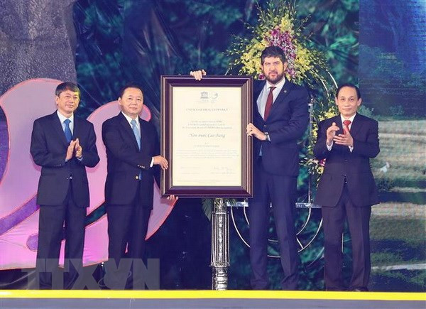 Geoparque vietnamita Non Nuoc Cao Bang recibe título de la Unesco ảnh 1 Geoparque vietnamita Non Nuoc Cao Bang recibe título de la Unesco ảnh 1