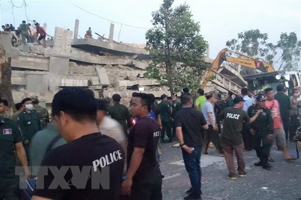 No se reporta víctima vietnamita en colapso de edificio en provincia camboyana ảnh 1 No se reporta víctima vietnamita en colapso de edificio en provincia camboyana ảnh 1