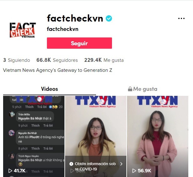 Gana VNA premio de TikTok para canal informativo de influencia social ảnh 2 Gana VNA premio de TikTok para canal informativo de influencia social ảnh 2