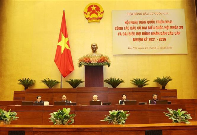 Máximo dirigente de Vietnam pide concentrar esfuerzos para garantizar éxito de elecciones generales ảnh 2 Máximo dirigente de Vietnam pide concentrar esfuerzos para garantizar éxito de elecciones generales ảnh 2