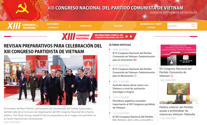 Portal especial, crucial para divulgación de informaciones oficiales sobre el XIII Congreso Nacional del Partido ảnh 2 Portal especial, crucial para divulgación de informaciones oficiales sobre el XIII Congreso Nacional del Partido ảnh 2