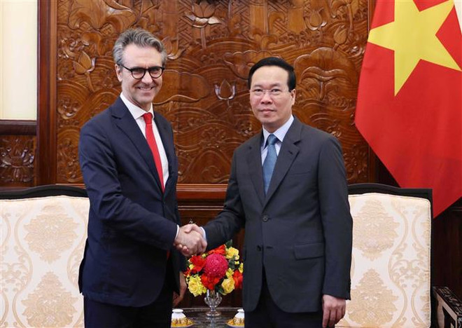 Presidente vietnamita recibe a embajador de Unión Europea ảnh 1 Presidente vietnamita recibe a embajador de Unión Europea ảnh 1