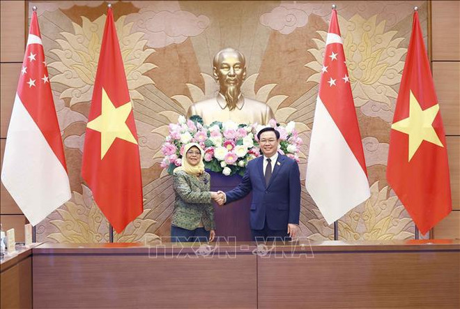 Presidenta de Singapur resalta perspectiva de desarrollo económico de Vietnam ảnh 1 Presidenta de Singapur resalta perspectiva de desarrollo económico de Vietnam ảnh 1