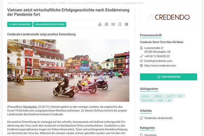 Vietnam mantendrá su éxito económico, según grupo europeo de seguros ảnh 1