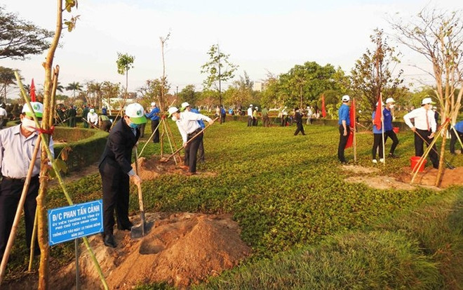 Lanzan en provincia vietnamita movimiento de siembra de árboles ảnh 1 Lanzan en provincia vietnamita movimiento de siembra de árboles ảnh 1