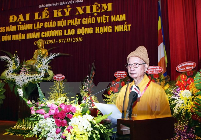 Sangha Budista de Vietnam celebra aniversario 35 de su fundación ảnh 1 Sangha Budista de Vietnam celebra aniversario 35 de su fundación ảnh 1