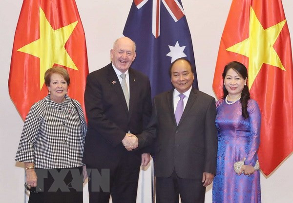 Premier vietnamita recibe a gobernador general de Australia ảnh 1 Premier vietnamita recibe a gobernador general de Australia ảnh 1