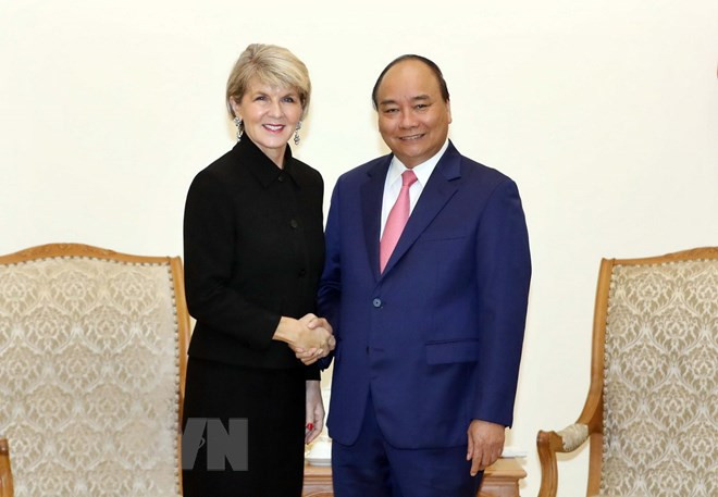 Primer ministro de Vietnam recibe a la canciller de Australia ảnh 1 Primer ministro de Vietnam recibe a la canciller de Australia ảnh 1