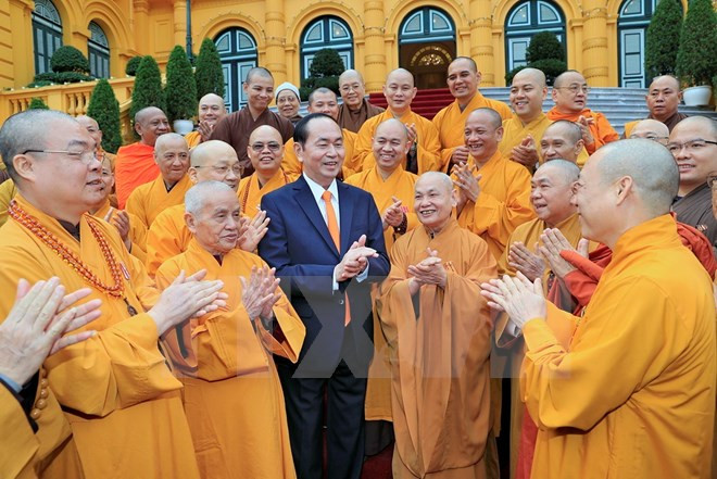 Presidente de Vietnam felicita el éxito del VIII Congreso del Budismo Nacional ảnh 1 Presidente de Vietnam felicita el éxito del VIII Congreso del Budismo Nacional ảnh 1