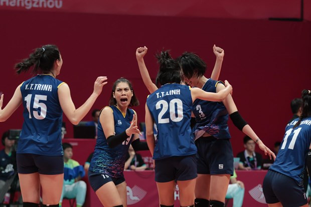 Selección vietnamita de voleibol femenino avanza a cuartos de final de ASIAD 19 ảnh 1 Selección vietnamita de voleibol femenino avanza a cuartos de final de ASIAD 19 ảnh 1