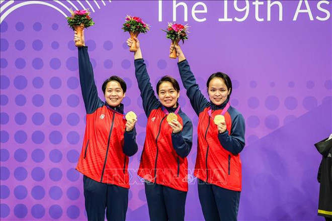 Karate aporta una medalla dorada a la delegación vietnamita en ASIAD 19 ảnh 1 Karate aporta una medalla dorada a la delegación vietnamita en ASIAD 19 ảnh 1